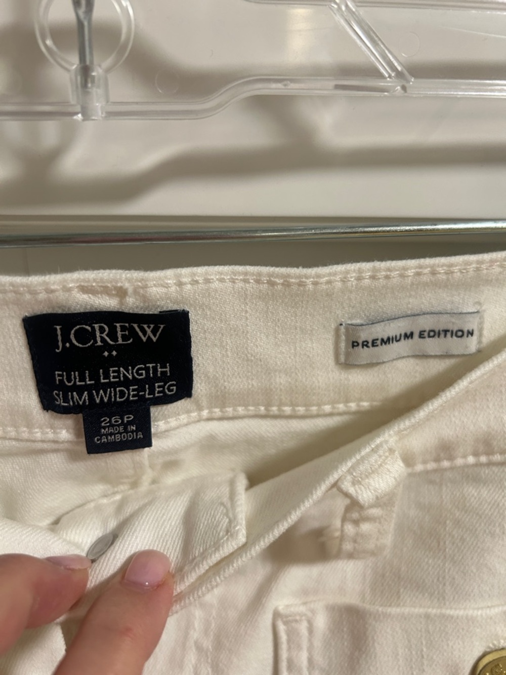 J. Crew Factory White Wide Leg Jeans NWOT - Picture 2 of 5